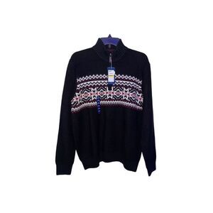 IZOD Fairisle Men’s Quarter Zip Size Medium NWT